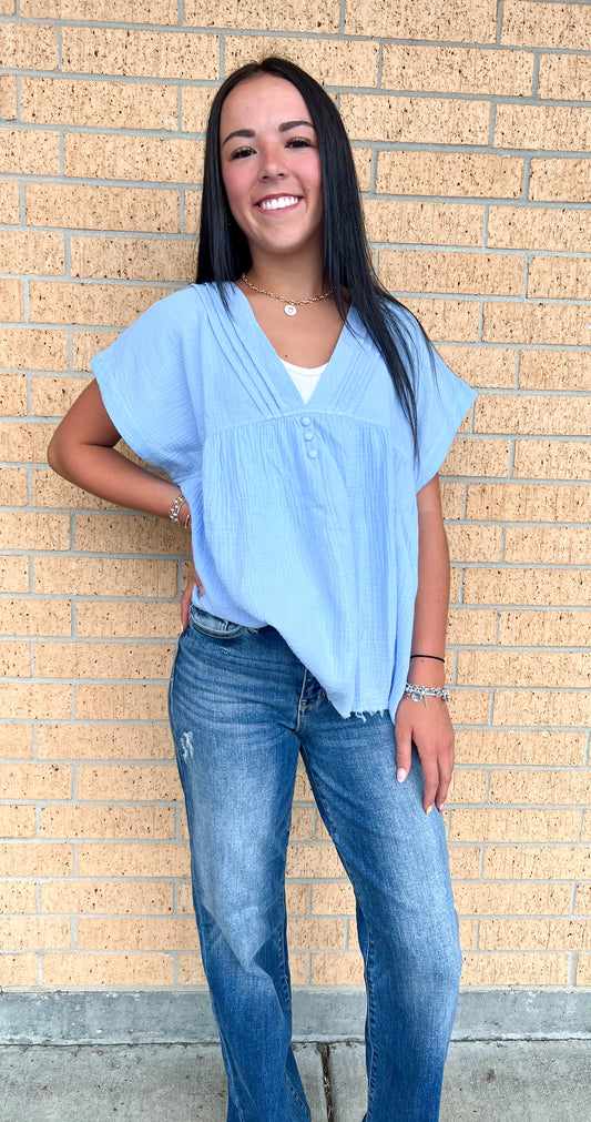 Lennie Cotton Gauze Short Sleeve Top-Oddi-Bin d5,FD 08/12/25,Tops Collection-The Twisted Chandelier