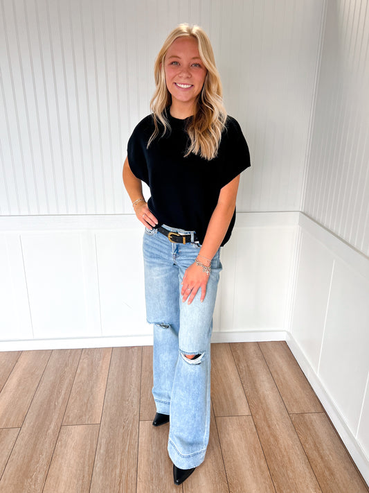 Marcie Dropped Shoulder Sweater Top-PINCH-Tops Collection-The Twisted Chandelier