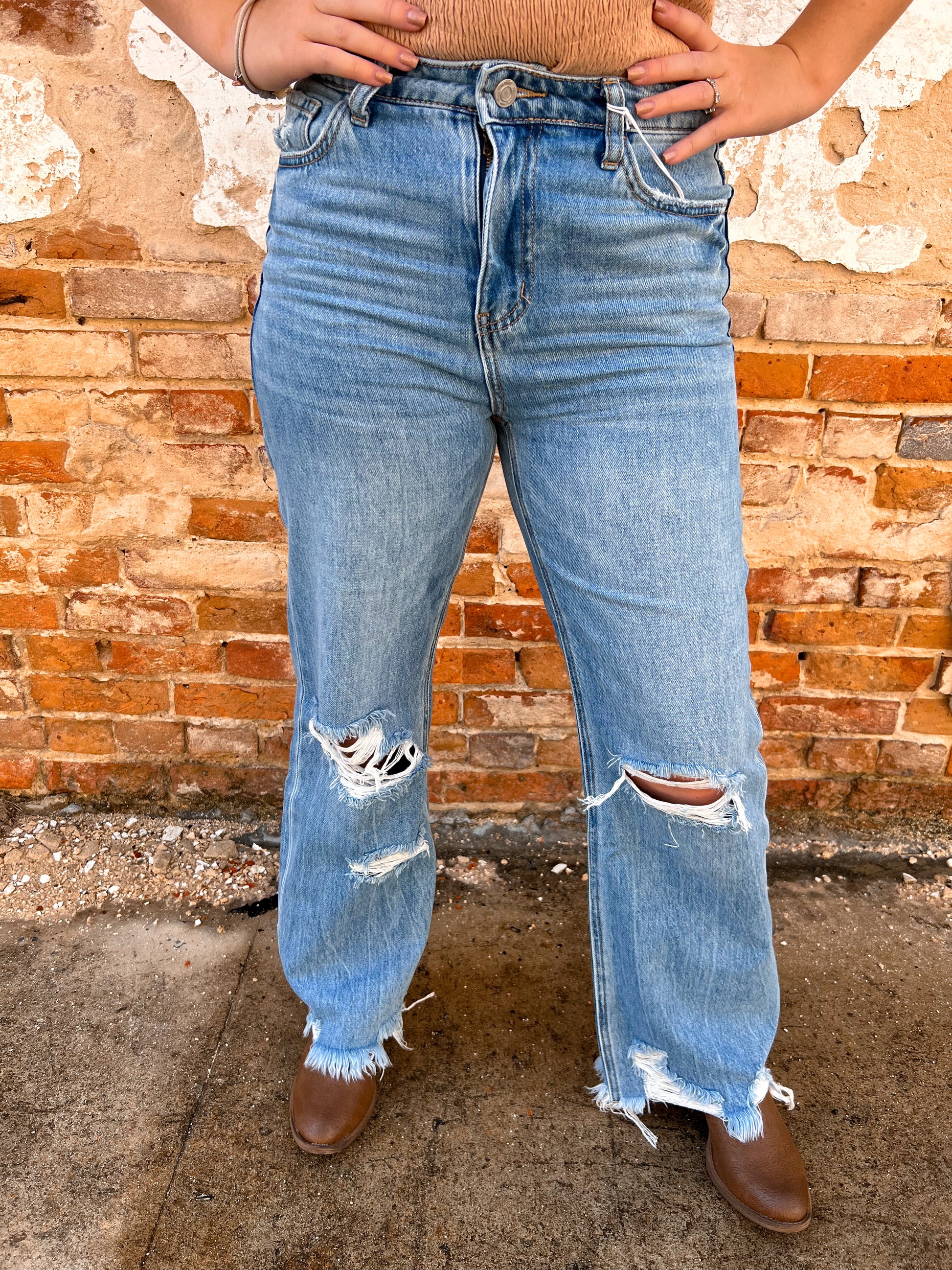 Ayla 90's Vintage Flare Jeans-Jeans-Vervet by Flying Monkey--The Twisted Chandelier