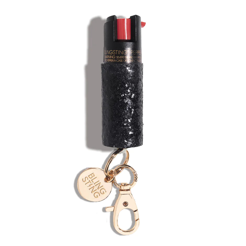 Black Glitter Pepper Spray-Personal Defense-BLINGSTING-Faire-The Twisted Chandelier