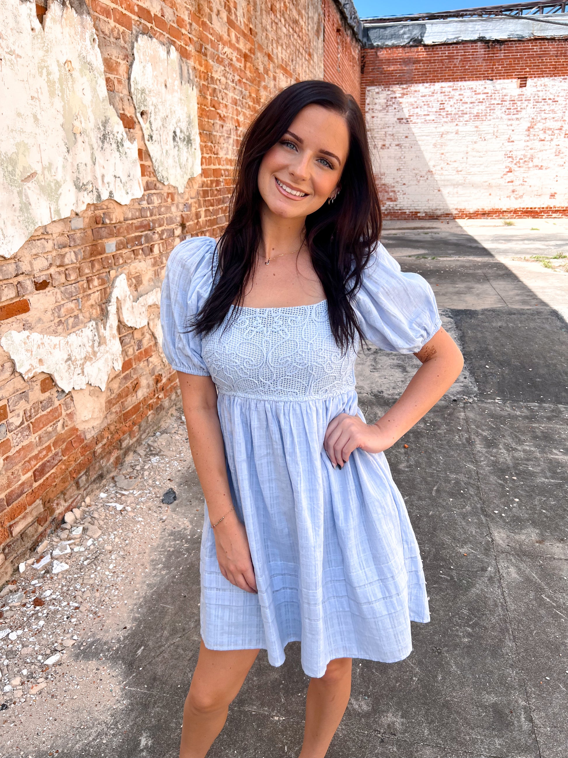 Malia Airy Cotton Gauze Crochet Mini Dress With Smocked Back-Mini Dress-in february-BIN D3,DJR,FD 04/08/25-The Twisted Chandelier