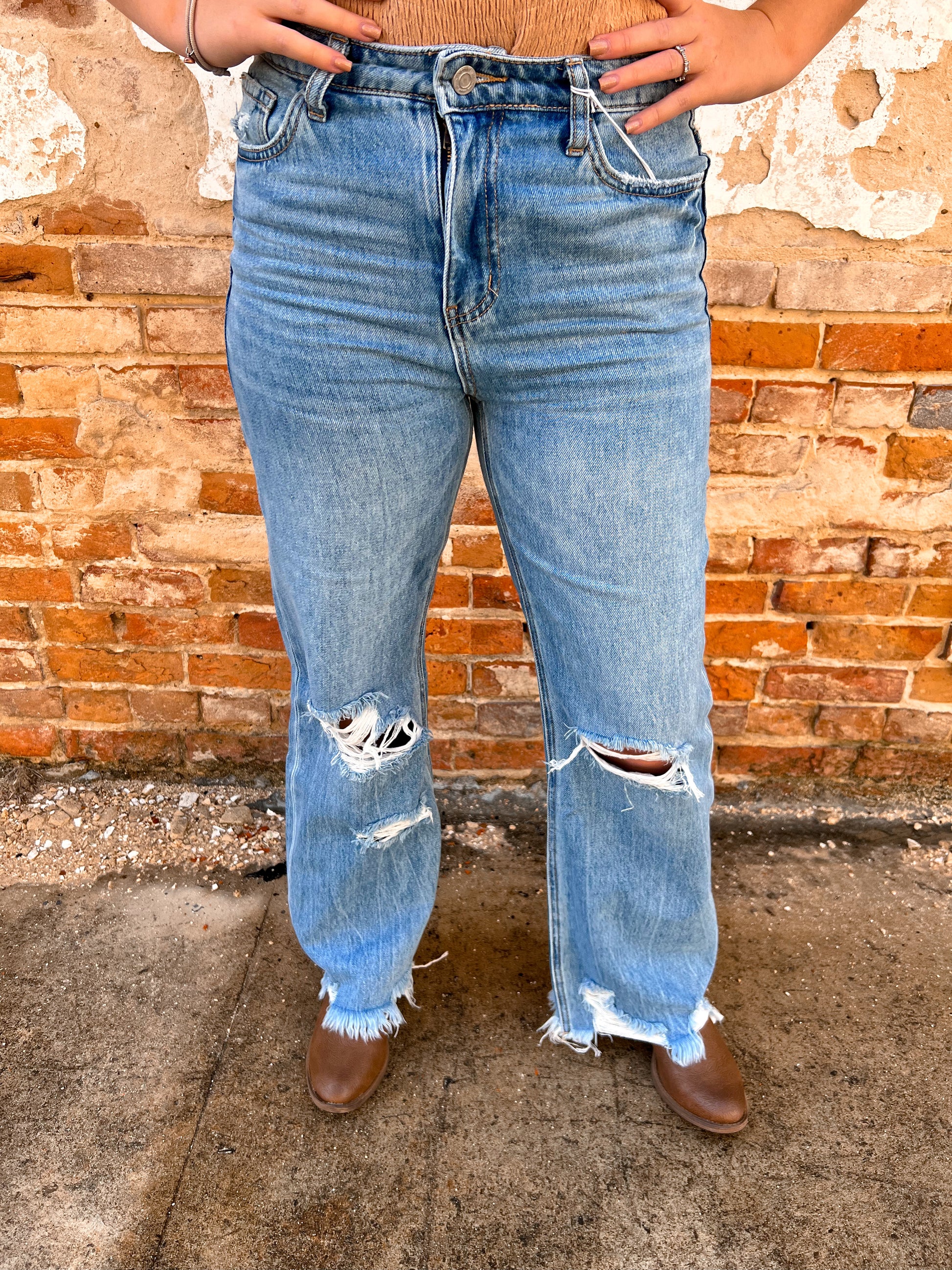 Ayla 90's Vintage Flare Jeans-Jeans-Vervet by Flying Monkey--The Twisted Chandelier