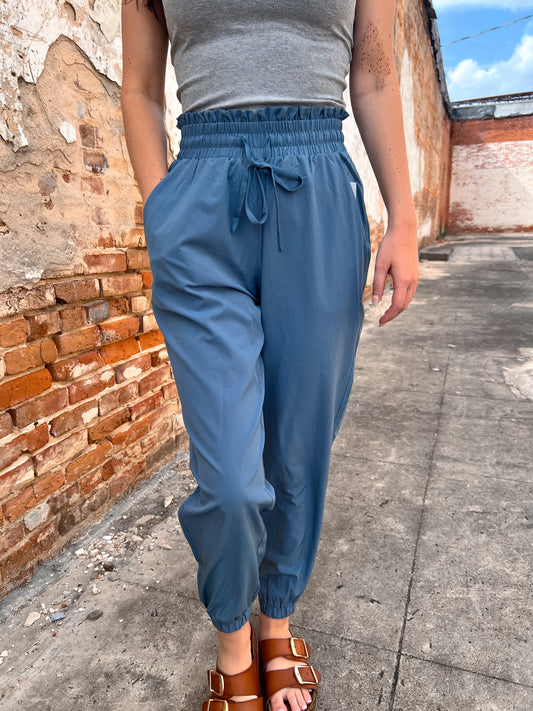 Sabrina Cuffed Essential Highwaist Joggers-Pants-Mono B-bottoms,FD 05/07/24-The Twisted Chandelier