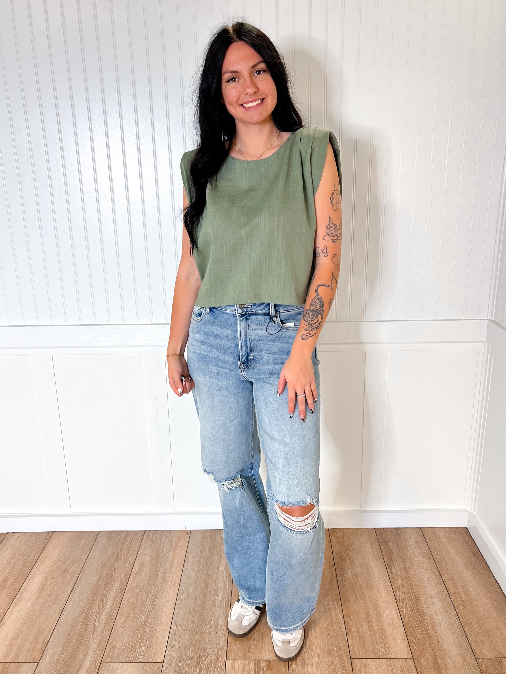 Indie Solid Woven Top-VERY J-Bin d2,FD 06/03/25,NT12090SET,OGP 34.99,Tops Collection-The Twisted Chandelier