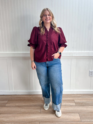 Collins High Rise Cuffed Barrel Jeans-Pants-Lovervet by VERVET-bottoms,FD 07/25/26-The Twisted Chandelier