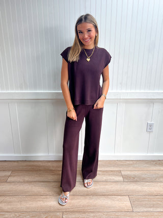 Brenley Solid Short Sleeve Knit Top