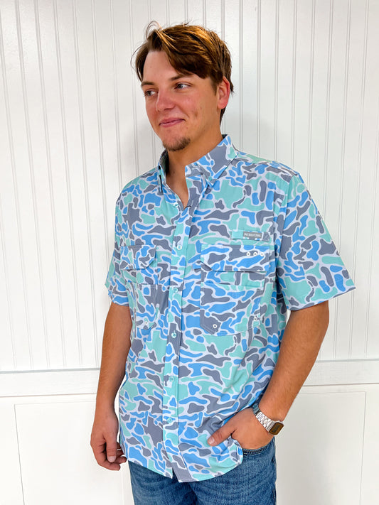 Men's Texas Coastal Camo Fishing Shirt-SALT WATER SOUL-FD 01/23/26,Men's-The Twisted Chandelier