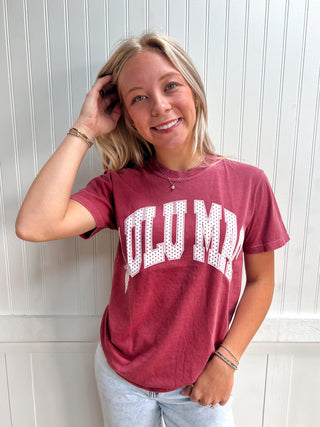 Dolly Polka Dot Adult Crimson Comfort Colors Tee-Girlie Girl Originals-FD 05/14/26,LM-PD-1001,Tops Collection-The Twisted Chandelier