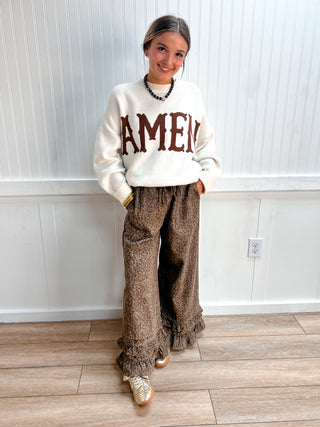 Amen Graphic Oversized Sweater