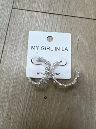 Jesse Earrings - Silver-MY GIRL IN LA-The Twisted Chandelier
