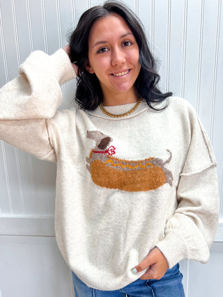 Dottie Hot Dog Graphic Sweater