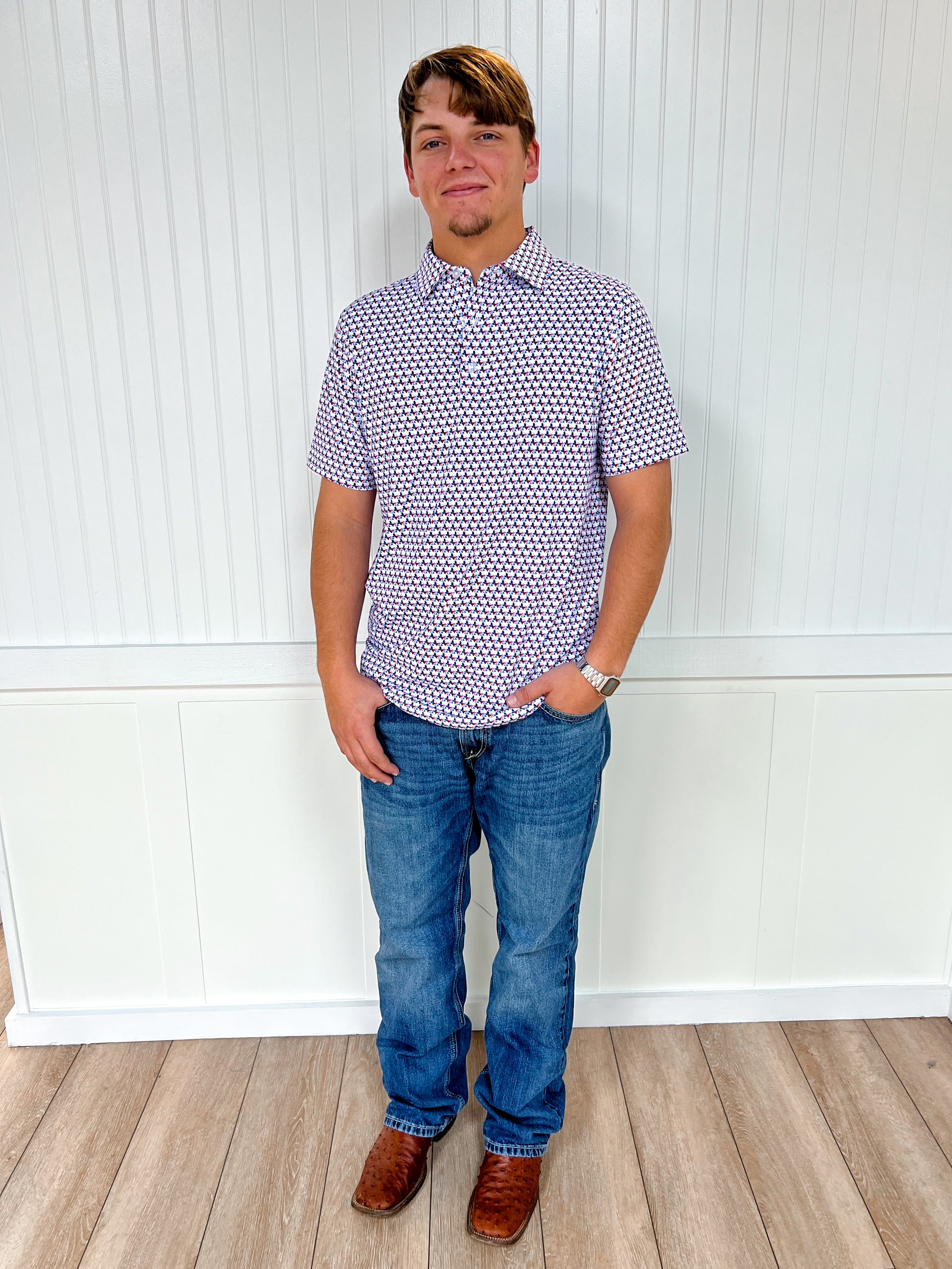 Men's Texas Tailing Polo-SALT WATER SOUL-FD 01/23/26,Men's-The Twisted Chandelier