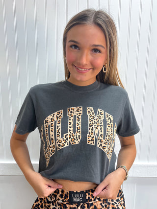 Lennon Leopard Adult Pepper Comfort Colors Tee