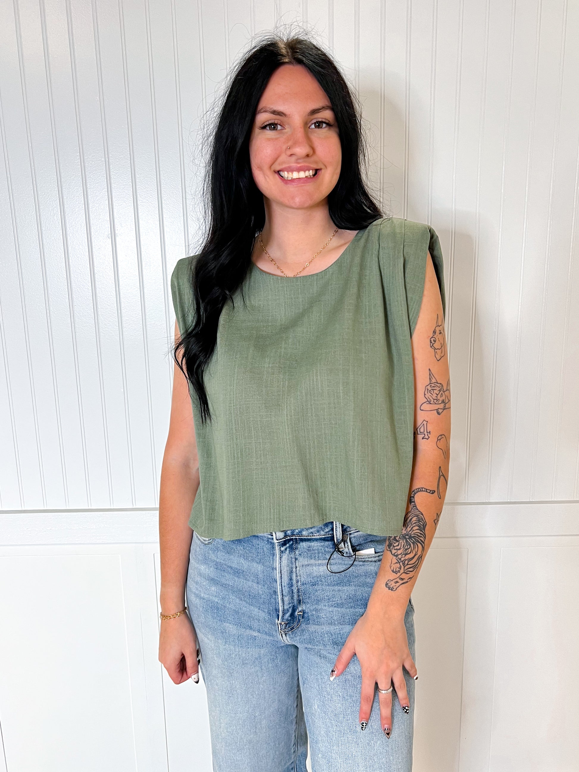 Indie Solid Woven Top-VERY J-Bin d2,FD 06/03/25,NT12090SET,OGP 34.99,Tops Collection-The Twisted Chandelier