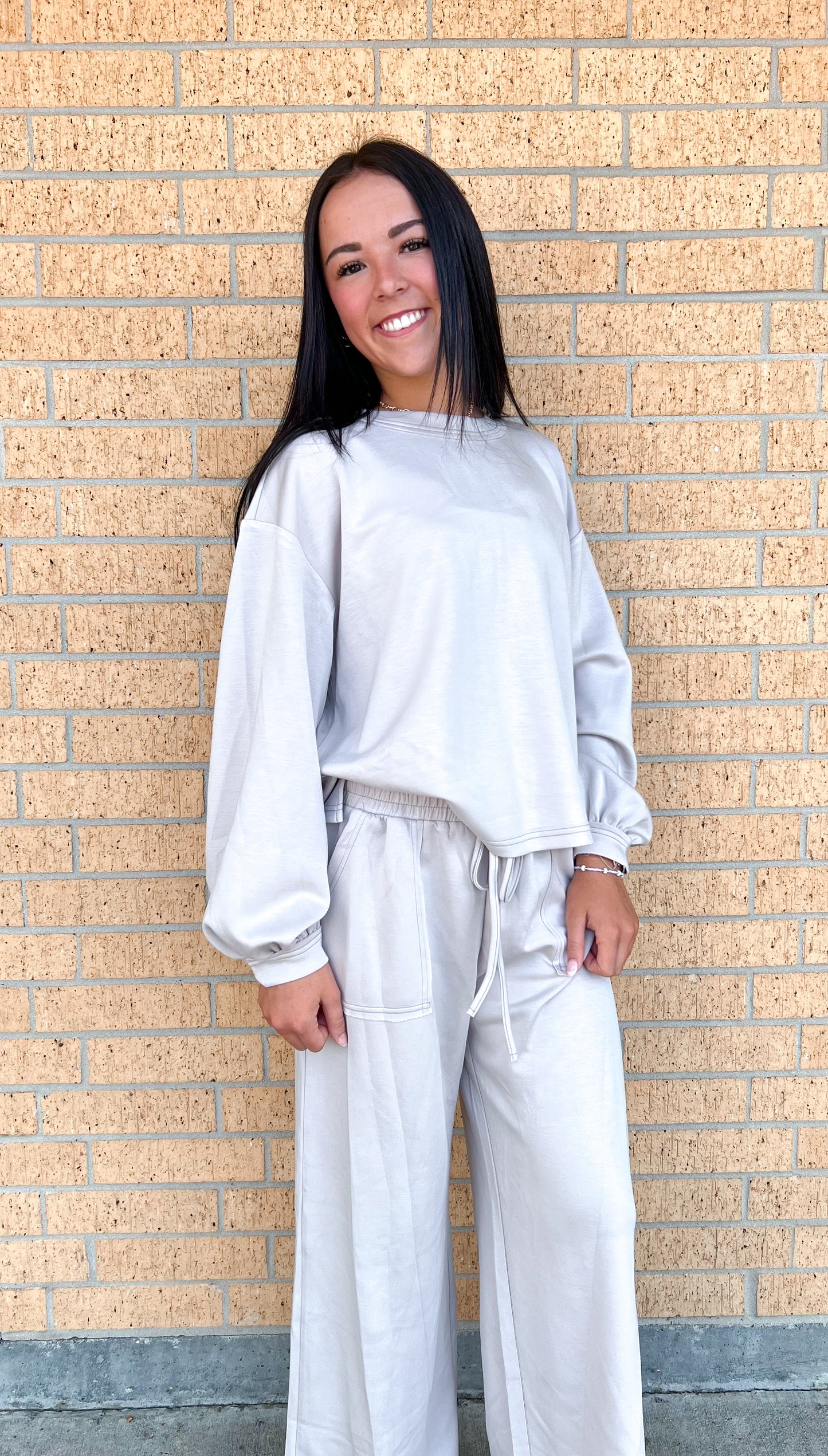 Poppy Scuba Pants - Ecru-Sewn and Seen-Bin D1,bottoms,FD 08/19/25-The Twisted Chandelier
