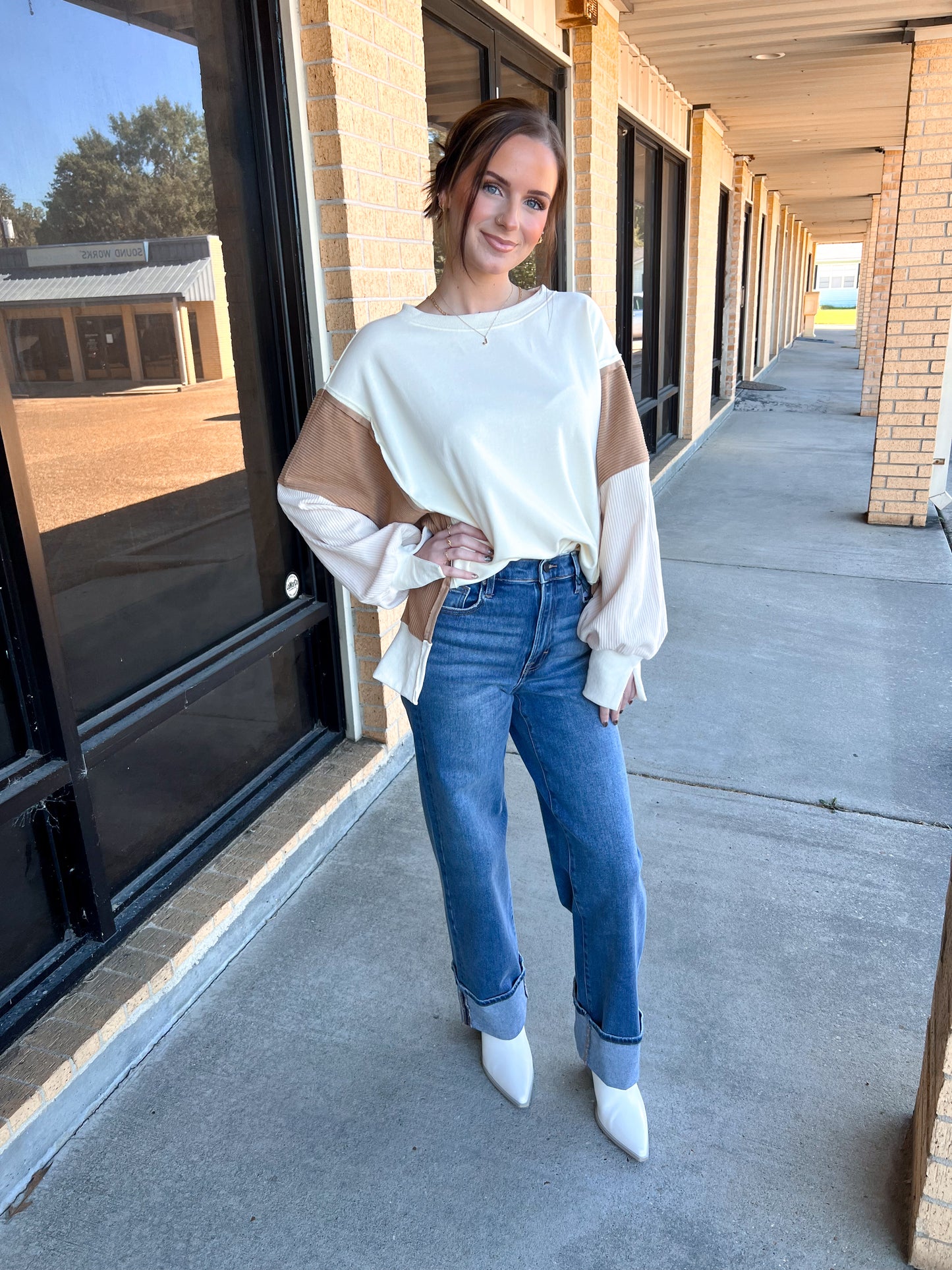 Logan Dark Wash Cuffed Stretch Clean Dad Jeans-Hidden Jeans-Bin a4,Bin b6,bottoms,Fd 8/5/25-The Twisted Chandelier