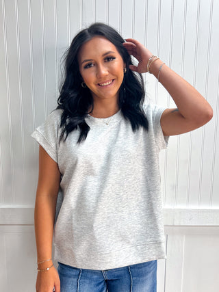 Frankie Scuba Short Sleeve Pullover-Top-ZENANA-FD 07/28/26,Tops Collection-The Twisted Chandelier