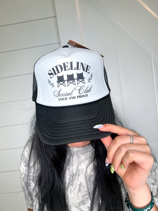 Sideline Social Club Snapback Foam Trucker Hat-Trucker Hat-Turquoise & Tequila-CR 04/21/25-The Twisted Chandelier