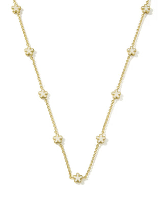 Kendra Scott Jane Strand Necklace Gold White Enamel-Necklace-Kendra Scott-N01479GLD-The Twisted Chandelier