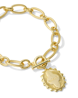 Kendra Scott Mama Link And Chain Bracelet Gold-Bracelet-Kendra Scott-B00482GLD-The Twisted Chandelier