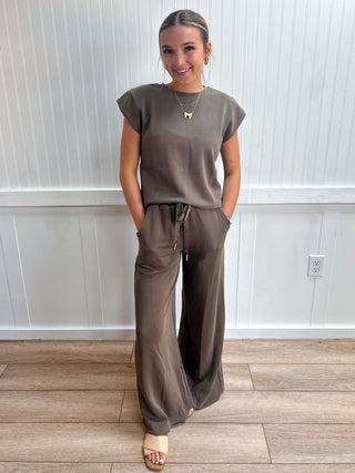 Marleigh Cloud Knit Cap Sleeve Athleisure Top