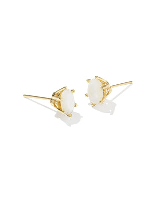 Kendra Scott Cailin Crystal Stud Earrings Gold Ivory Mother of Pearl