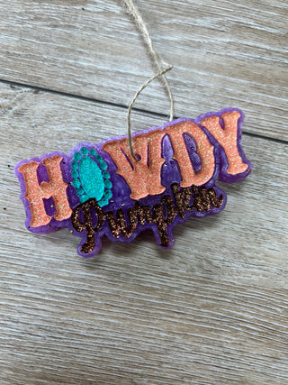 Howdy Pumpkin Car Freshie
