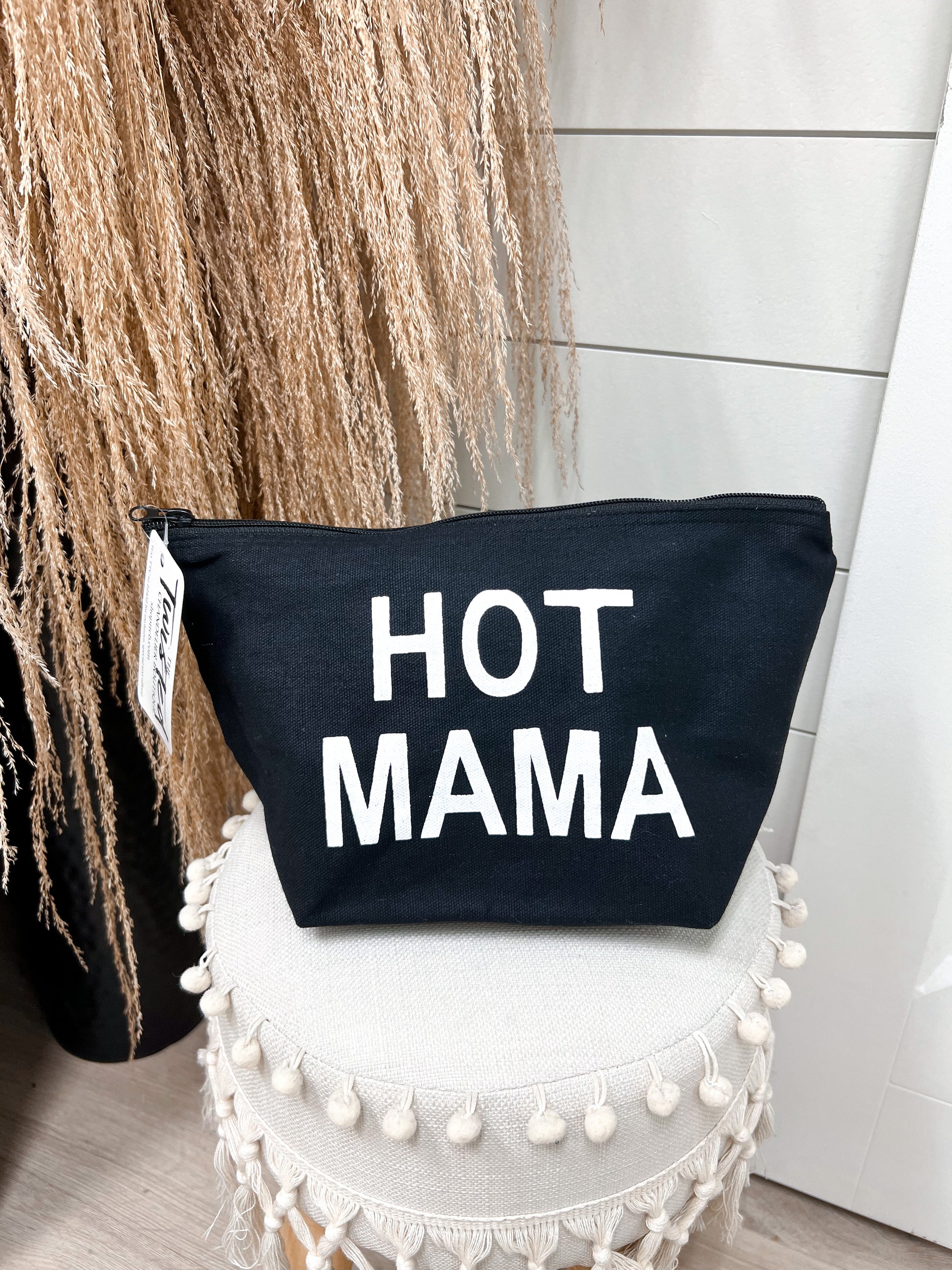 Hot Mama Makeup Bag - Black-K & K Tabletops-BIN D3-The Twisted Chandelier