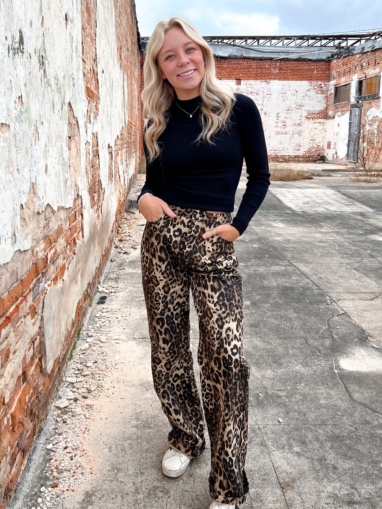 Carsyn Leopard Print Trousers-Pants-Rosa Clothing-BIN C4, bottoms, FD 12/09/24-The Twisted Chandelier