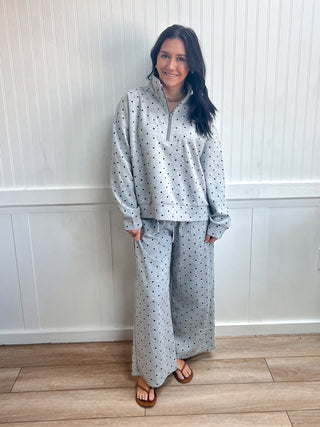 Nellie Scuba Polka Dot Wide Leg Pants
