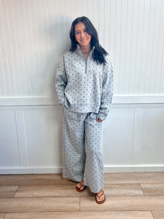Nellie Scuba Polka Dot Wide Leg Pants