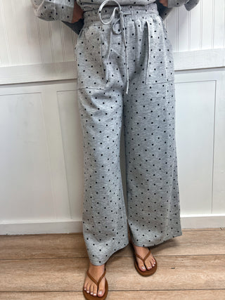 Nellie Scuba Polka Dot Wide Leg Pants