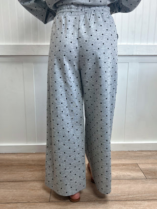 Nellie Scuba Polka Dot Wide Leg Pants
