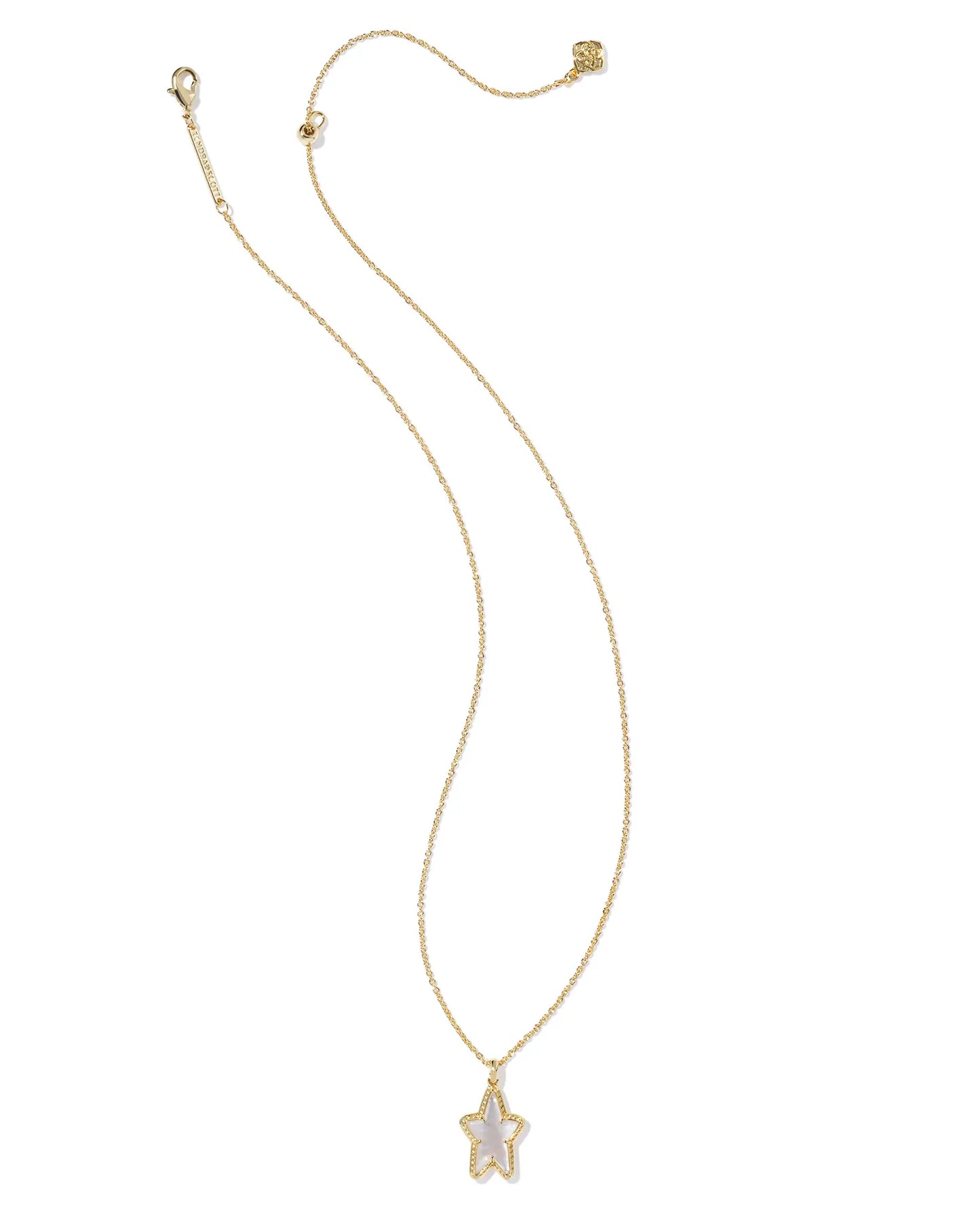 Kendra Scott Ada Star Short Pendant Necklace Gold Ivory Mother of Pearl-Necklaces-Kendra Scott-FD 05/20/24, N00596GLD-The Twisted Chandelier