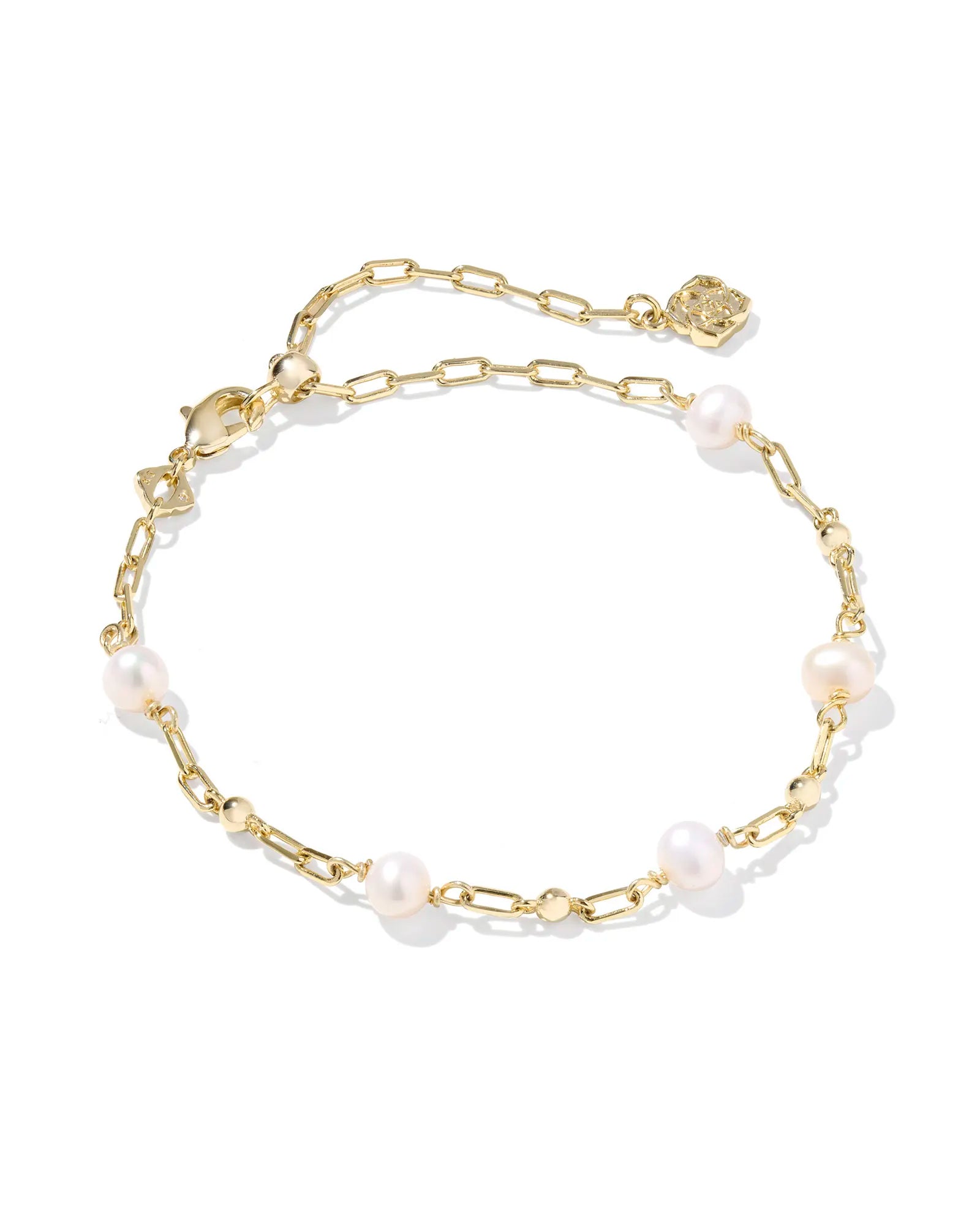 Kendra Scott Ashton Delicate Chain Bracelet Gold Freshwater Cultured Pearl-Bracelets-Kendra Scott-08/21/25,B00314GLD-The Twisted Chandelier