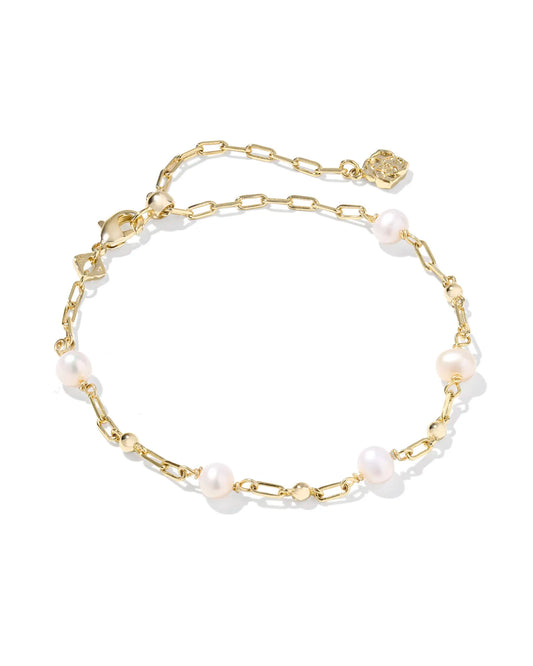 Kendra Scott Ashton Delicate Chain Bracelet Gold Freshwater Cultured Pearl-Bracelets-Kendra Scott-08/21/25,B00314GLD-The Twisted Chandelier