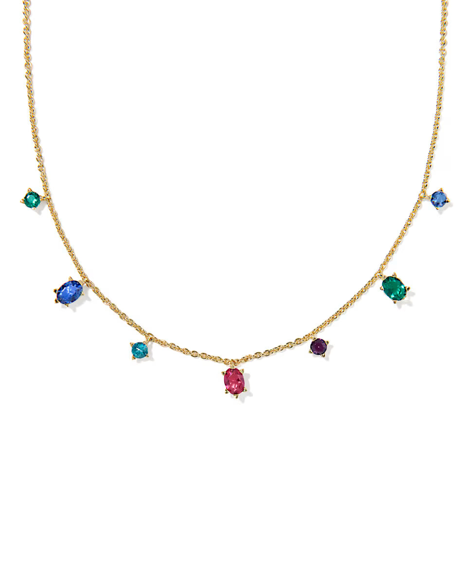 Kendra Scott Cailin Delicate Strand Necklace Gold Multi Mix-Kendra Scott-N01345GLD-The Twisted Chandelier