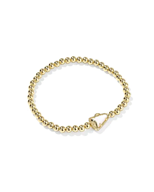 Kendra Scott Cheer Stretch Bracelet Gold White Mother Of Pearl-Bracelets-Kendra Scott-08/21/25,B00322GLD-The Twisted Chandelier