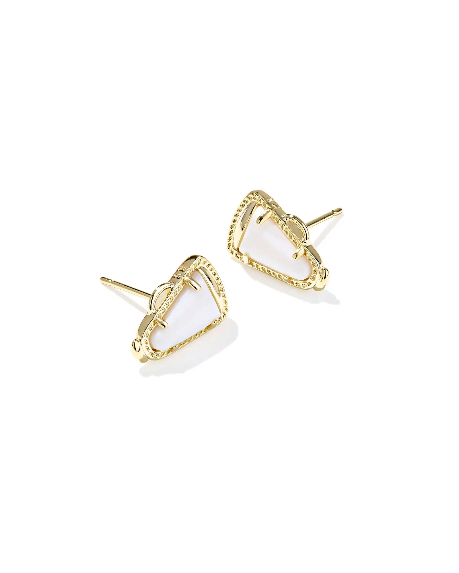 Kendra Scott Cheer Stud Earrings Gold White Mother Of Pearl-Earrings-Kendra Scott-08/21/25,E00850GLD-The Twisted Chandelier