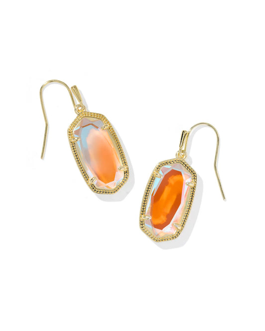 Kendra Scott Dani Drop Earring Gold Dichroic Glass-Earrings-Kendra Scott-08/21/25,E1102GLD-The Twisted Chandelier
