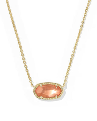 Kendra Scott Elisa Pendant Necklace Gold Burnt Orange Mother Of Pearl-Necklace-Kendra Scott-N5067GLD-The Twisted Chandelier
