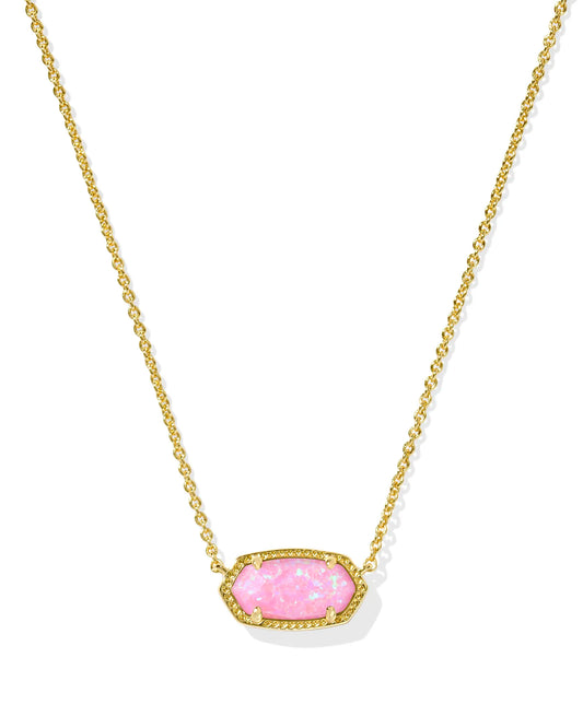 Kendra Scott Elisa Short Pendant Necklace Gold Carnation Kyocera Opal-Necklaces-Kendra Scott-FD 03/05/25,N5067GLD-The Twisted Chandelier