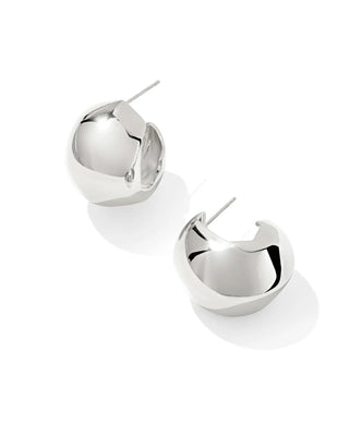 Kendra Scott Kaitlin Hoop Earrings Silver-Earrings-Kendra Scott-08/21/25,E00833RHD-The Twisted Chandelier