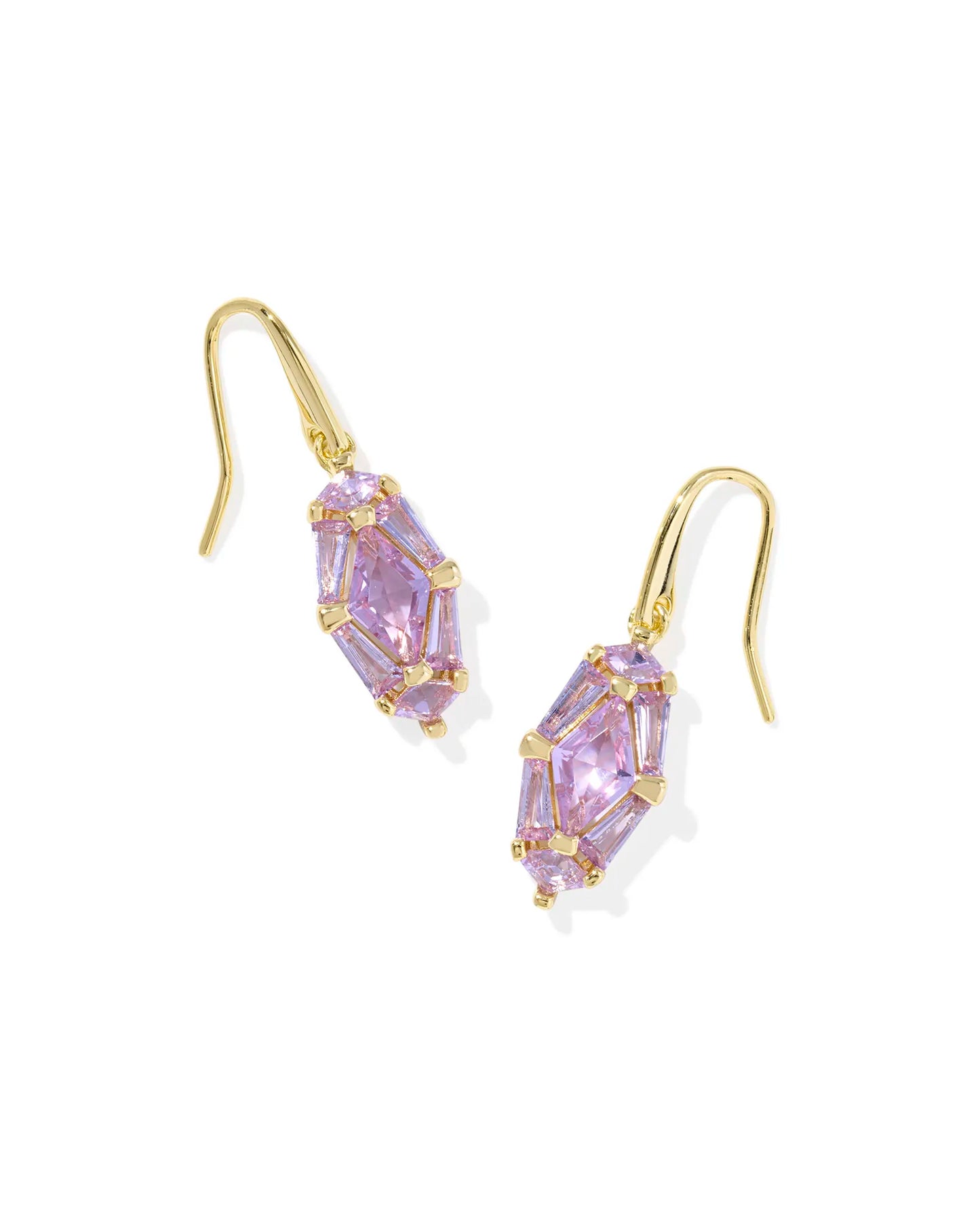 Kendra Scott Lindy Rae Lee Drop Earrings Gold Violet Crystal-Earrings-Kendra Scott-CR 04/23/25,E00624GLD-The Twisted Chandelier
