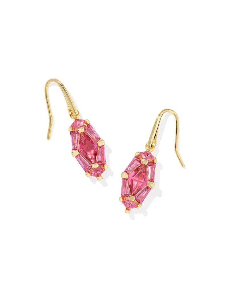 Kendra Scott Lindy Rae Lee Drop Earrings Gold Pink Crystal-Earrings-Kendra Scott-CR 04/23/25,E00624GLD-The Twisted Chandelier
