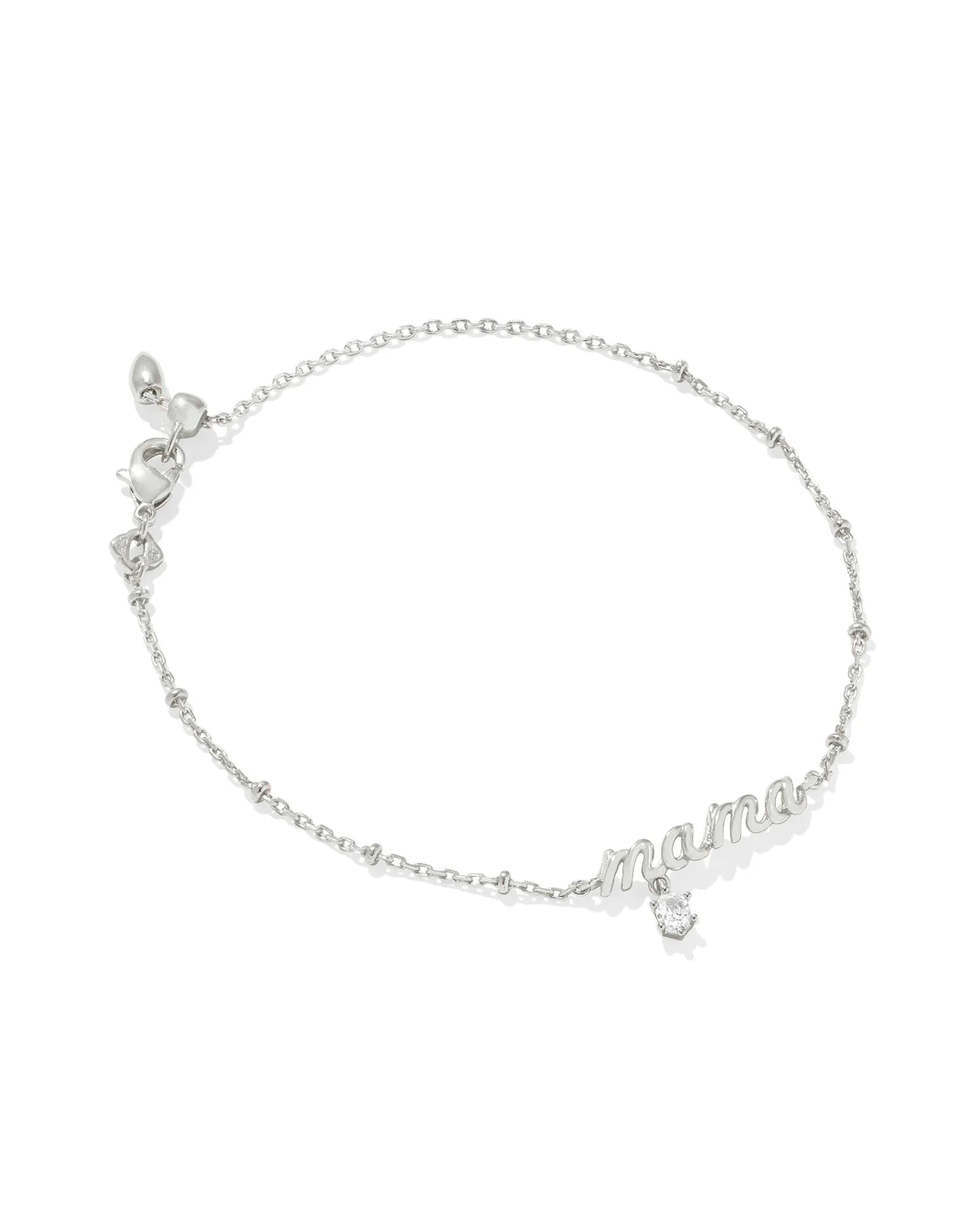 Kendra Scott Mama Crystal Delicate Chain Bracelet Silver-Bracelets-Kendra Scott-B00276RHD-The Twisted Chandelier