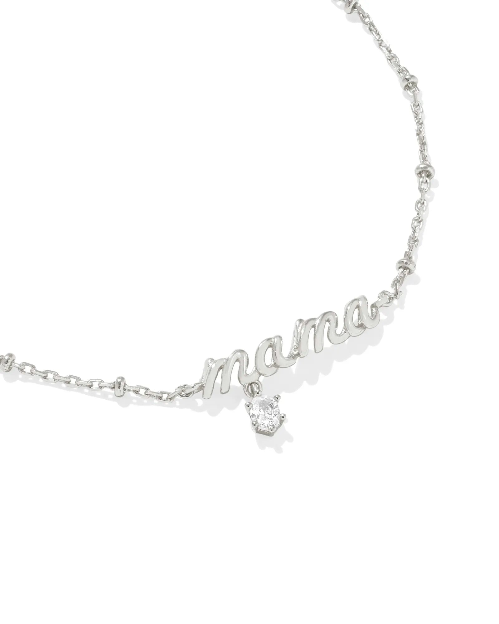 Kendra Scott Mama Crystal Delicate Chain Bracelet Silver-Bracelets-Kendra Scott-B00276RHD-The Twisted Chandelier