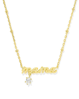 Kendra Scott Mama Crystal Short Pendant Necklace Gold-Necklaces-Kendra Scott-N01054GLD,Sale Kendra Scott-The Twisted Chandelier