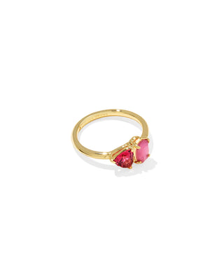 Kendra Scott Tatum Band Ring Gold Pink Mix 7-Ring-Kendra Scott-R00176GLD-The Twisted Chandelier