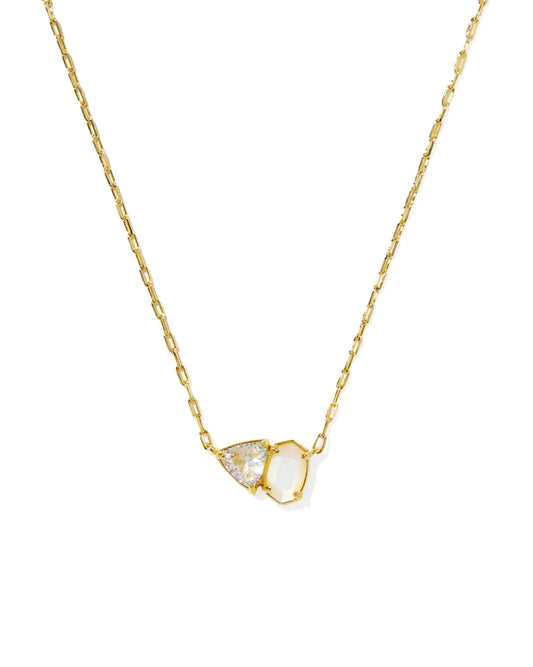 Kendra Scott Tatum Short Pendant Necklace Gold Neutral Mix-Kendra Scott-N01354GLD-The Twisted Chandelier